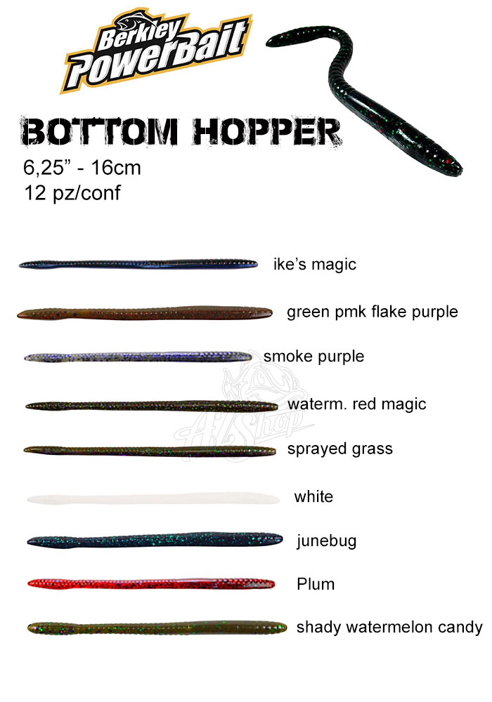 Berkley PowerBait Bottom Hopper: Green Pumpkin Purple Fleck